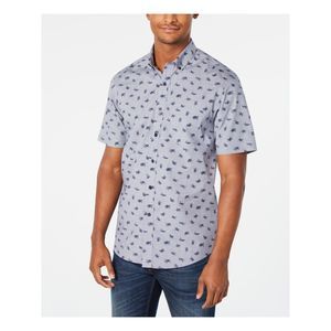 CLUBROOM Mens Blue Button Down Casual Shirt S